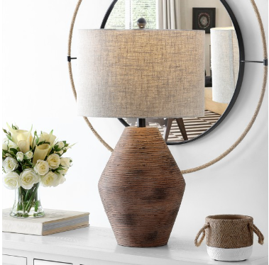 Detris Table Lamp — Brown — Table Lamps