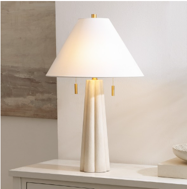 Irena Table Lamp — Washed White — Table Lamps