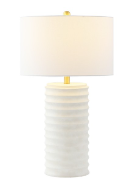 Melina Resin Table Lamp Set of 2 — White Shade (Set of 2) — Table Lamps