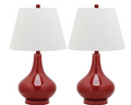 Amy Gourd Lamp — Chinese Red (Set of 2) — Table Lamps