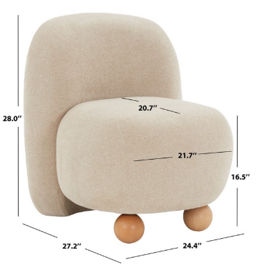 Kalia Bun Foot Accent Chair — Tan — Accent Chairs