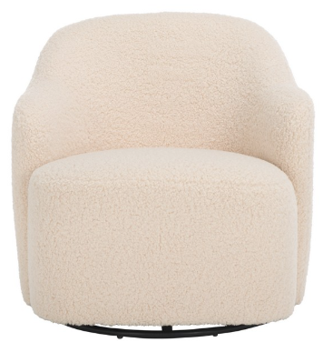 Theoden Swivel Accent Chair — Off-White — Accent Chairs