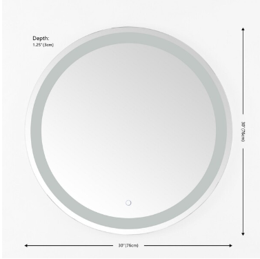 Caspar LED Mirror — Silver — Mirrors