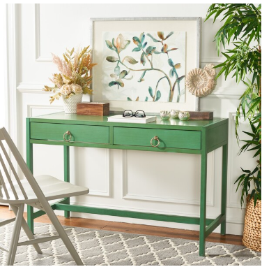 Esther 2 Drawer Desk — Turquoise — Desks