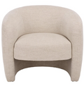 Everly Barrel Back Accent Chair — Taupe — Accent Chairs