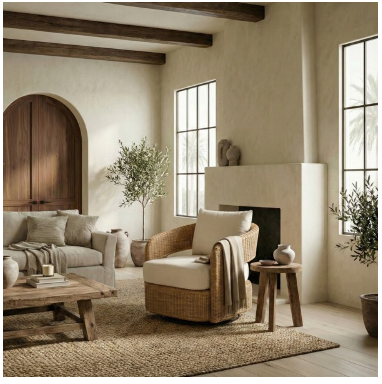 Leanna Swivel Chair — Natural — Accent Chairs