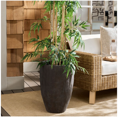 Cana Pedestal Planter Pot — Brown — Planters