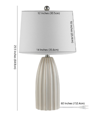 Kayden Table Lamp — Ivory — Table Lamps