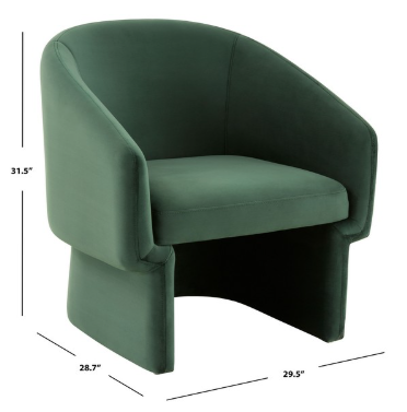 Susie Barrel Back Accent Chair — Forest Green — Accent Chairs