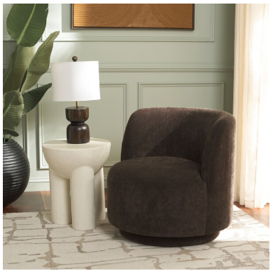 Hayls Swivel Accent Chair — Brown — Accent Chairs