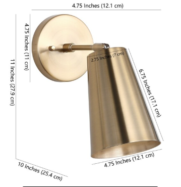 Leonardo Wall Sconce — Brass Gold — Wall Sconces