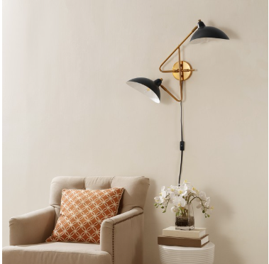 Aspera Wall Sconce — Brass (Set of 2) — Wall Sconces