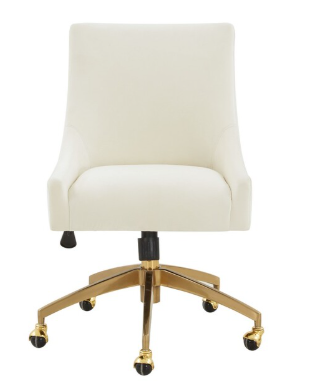 Jakob Adjustable Swivel Desk Chair — Cream — Office Chairs