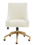 Jakob Adjustable Swivel Desk Chair — Cream — Office Chairs