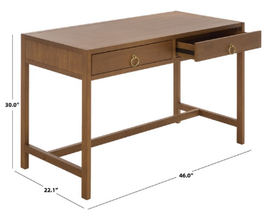 Esther 2 Drawer Desk — Walnut — Desks