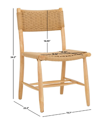 Hylos Rope Dining Chair — Natural (Set of 2) — Dining Chairs