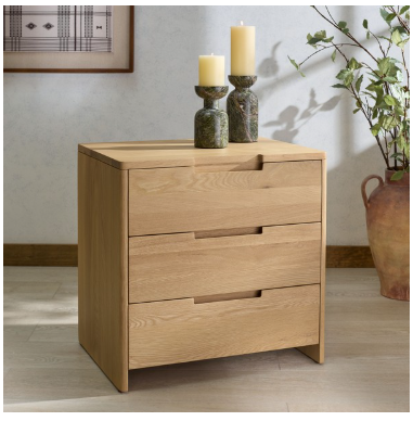 Riverside Oak Wood Nightstand — Natural Oak — Nightstands