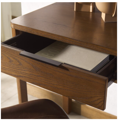 Gabrietta 2 Drawer Wood Desk — Medium Oak — Desks