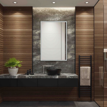 Houston LED Mirror — Silver — Mirrors
