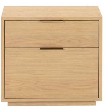 Gabribecca 2 Drawer Nightstand — Greige Oak — Nightstands