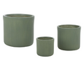 Carolina Planter Pot Set Of 3 — Green (Set of 3) — Planters