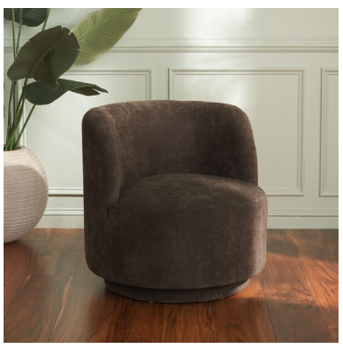 Hayls Swivel Accent Chair — Brown — Accent Chairs