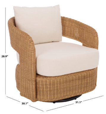 Leanna Swivel Chair — Natural — Accent Chairs