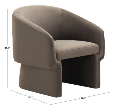 Susie Barrel Back Accent Chair — Dark Brown — Accent Chairs