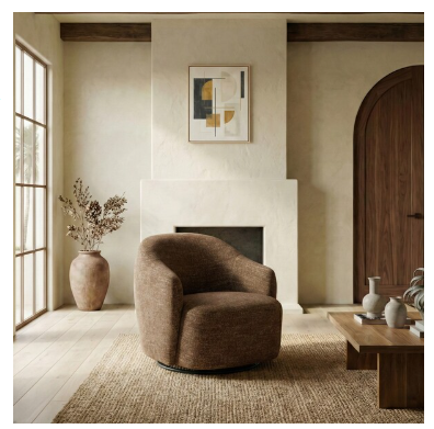 Peltra Accent Chair — Dark Brown — Accent Chairs