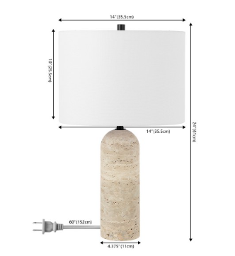 Jolene Table Lamp — Ivory — Table Lamps