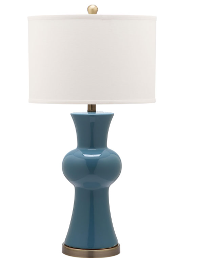 Lola Column Lamp — Blue (Set of 2) — Table Lamps
