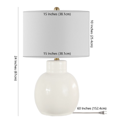 Syra Table Lamp — Ivory — Table Lamps