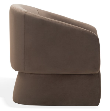 Susie Barrel Back Accent Chair — Dark Brown — Accent Chairs