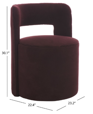 Jojo Accent Chair — Bordeaux — Accent Chairs