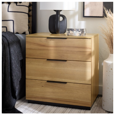 Brylin 3 Drawer Nightstand — Natural — Nightstands