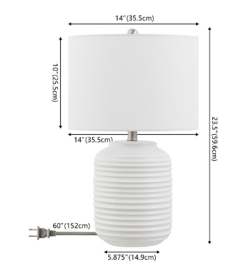 Elio Table Lamp — White — Table Lamps