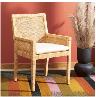 Tojo Accent Chair W/ Cushion — Natural — Accent Chairs