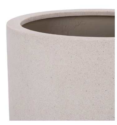 Ethan Low Wide Planter Pot — Beige — Planters