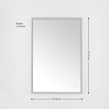 Houston LED Mirror — Silver — Mirrors