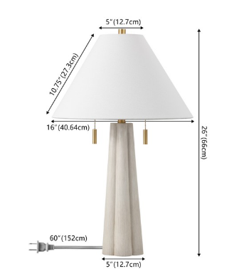 Irena Table Lamp — Washed White — Table Lamps