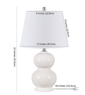 Everlee Table Lamp — Ivory — Table Lamps