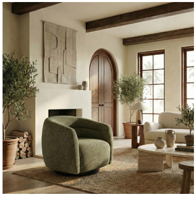 Kellybryn Swivel Chair — Olive Green — Accent Chairs