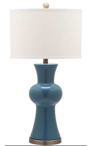 Lola Column Lamp — Blue (Set of 2) — Table Lamps