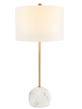 Kyrene Table Lamp — White Marble — Table Lamps
