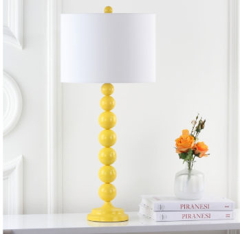 Jenna 31.5-Inch H Stacked Ball Lamp — Yellow (Set of 2) — Table Lamps