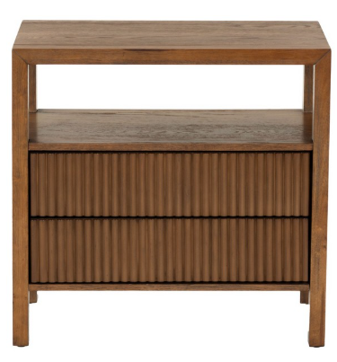 Shelbie 2 Drawer Nightstand — Medium Oak — Nightstands