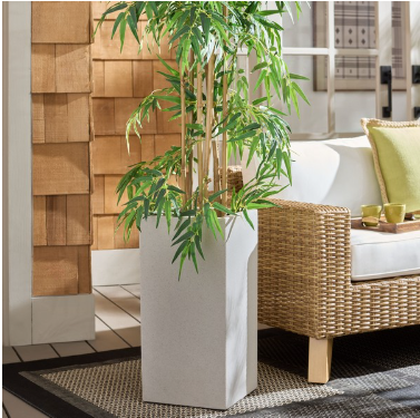 Marcy Pedestal Planter — Beige — Planters