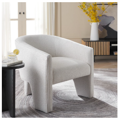 Lahela Accent Chair — Cream — Accent Chairs