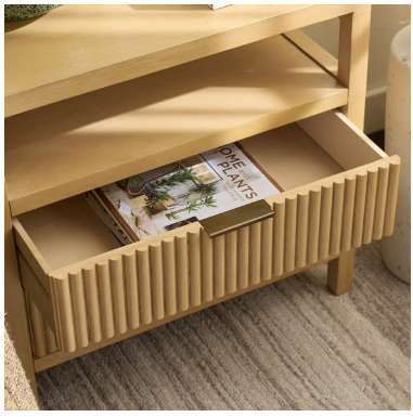 Maruba 2 Drawer 1 Shelf Nightstand — Natural — Nightstands