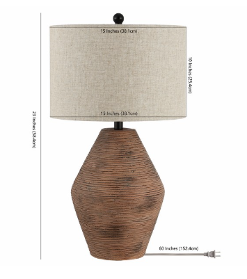 Detris Table Lamp — Brown — Table Lamps